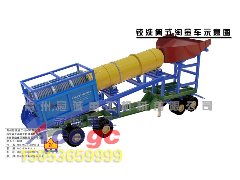 移动绞洗筒式选矿车